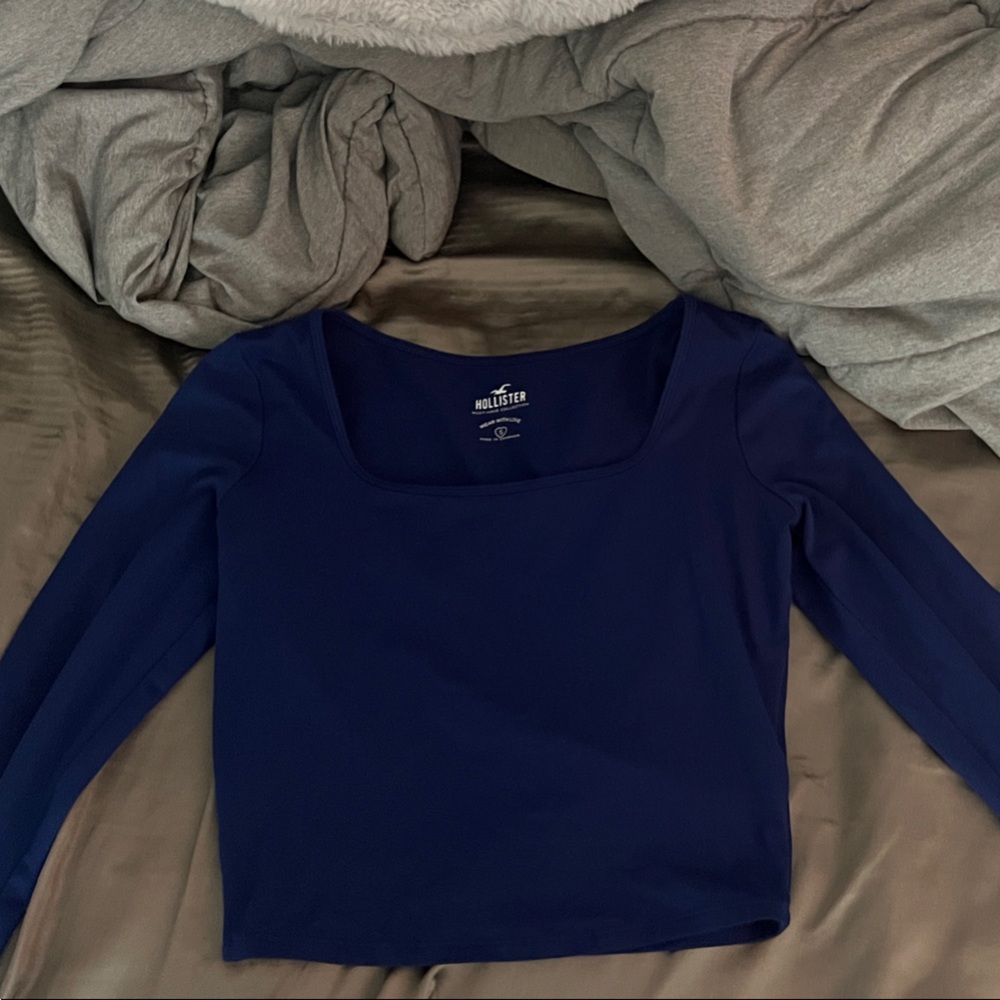 Hollister Navy Blue Crop Top